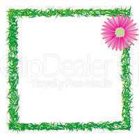 grass and flower photo frame