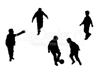 football players silhouettes