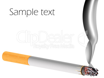 filter cigarette against white background