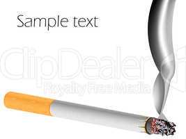 filter cigarette against white background