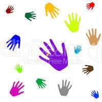 colored hands
