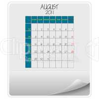 2011 calendar august
