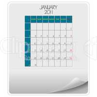 2011 calendar january