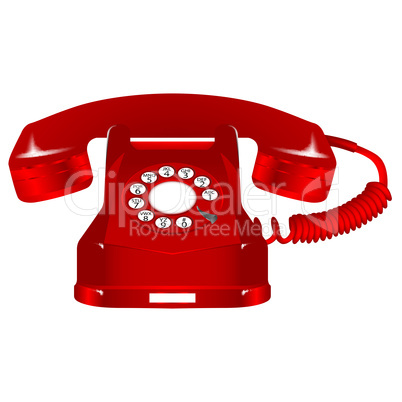 retro red telephone