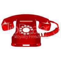 retro red telephone