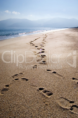 Footprints on the sand