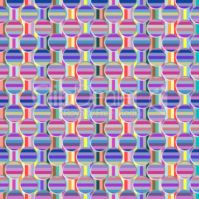 metallic circles and stripes pattern