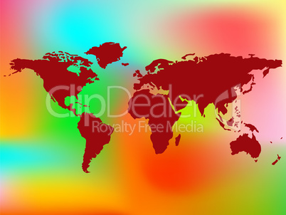 world map and abstract background