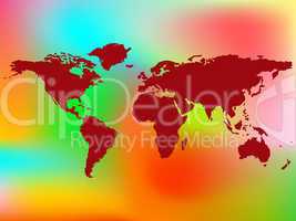 world map and abstract background