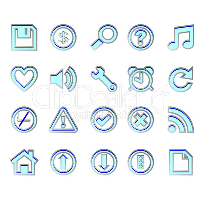 web blue icons