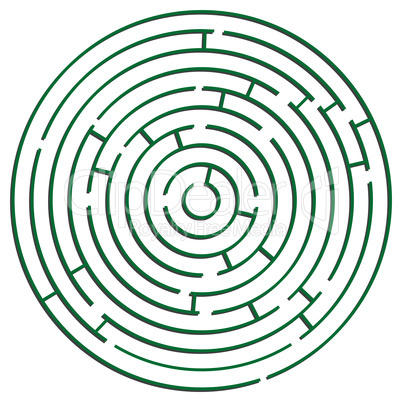 green round maze against white