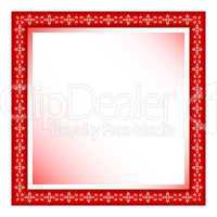 red frame with floral ornament