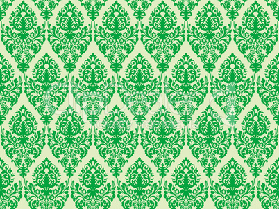green damask seamless texture
