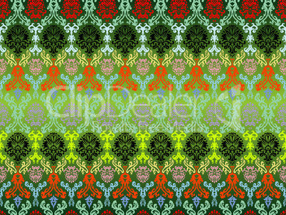 colored seamless flowers pattern