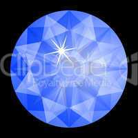 blue diamond against black