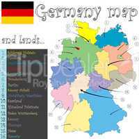 germany map and lands