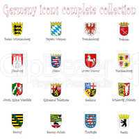 germany icons collection against white