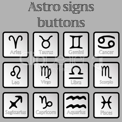 astro signs buttons