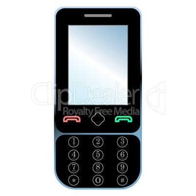 mobile phone isolated on white