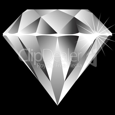 diamond isolated on black
