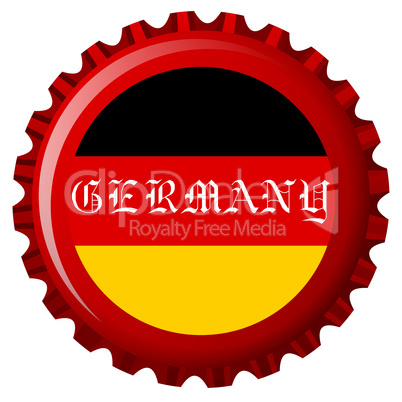 germany stylized flag on bottle cap