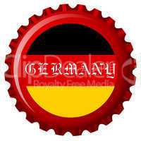 germany stylized flag on bottle cap