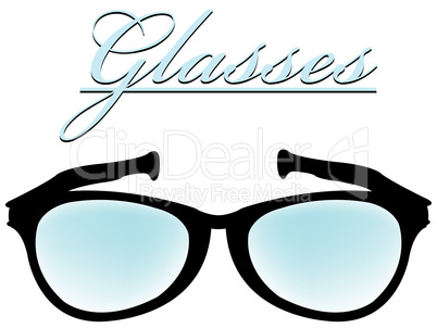 glasses silhouette isolated on white