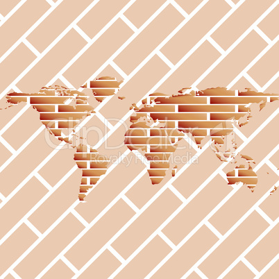 bricks world map