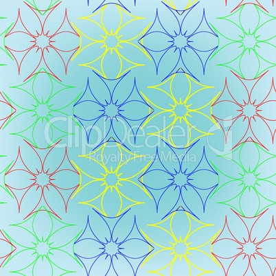 abstract seamless flowers pattern