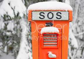 SOS Telefon im Winter - SOS Telephone