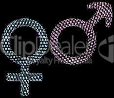 Sapphires and rubies gender symbols