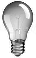 Solution or idea: lightbulb over white
