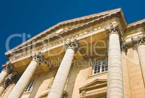 Palace facade with columns in Versailles