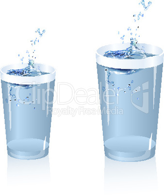 Gläser mit Wasser