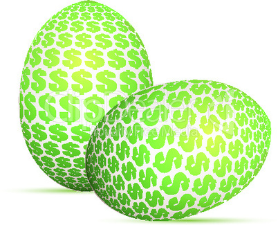 Eier mit Dollarzeichen