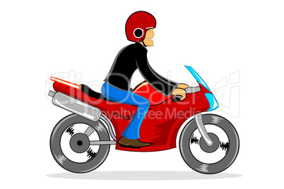 man driving bike