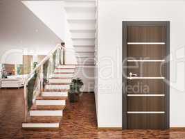 Entrance hall interior 3d render