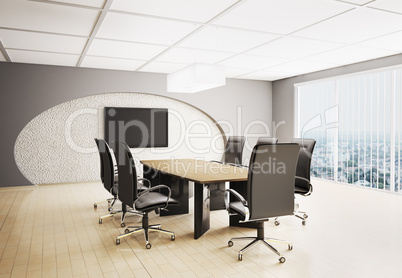 conference room with lcd  3d