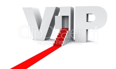 3D VIP Text mit rotem Teppich 02