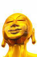ZEN Buddha Gesicht Gold Weiß 01