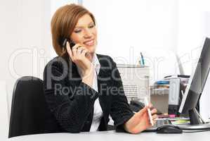 Businesswoman with computer