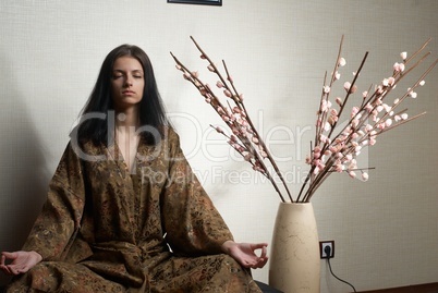 Meditative girl