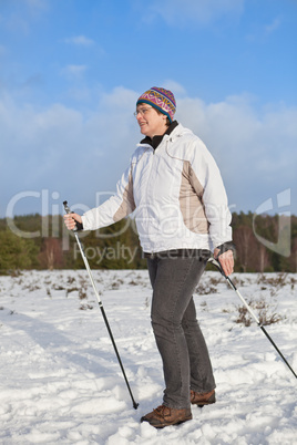 Nordicwalking im Schnee