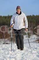 Nordicwalking im Schnee