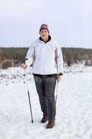 Nordicwalking im Schnee