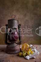 Lamp and Fruits
