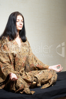 Meditative girl