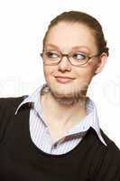 portrait of young woman with spectacles