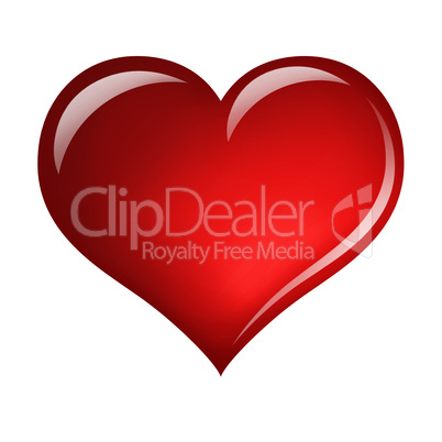 Red heart isolated on white Red heart isolated on white