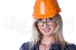 Girl in helmet